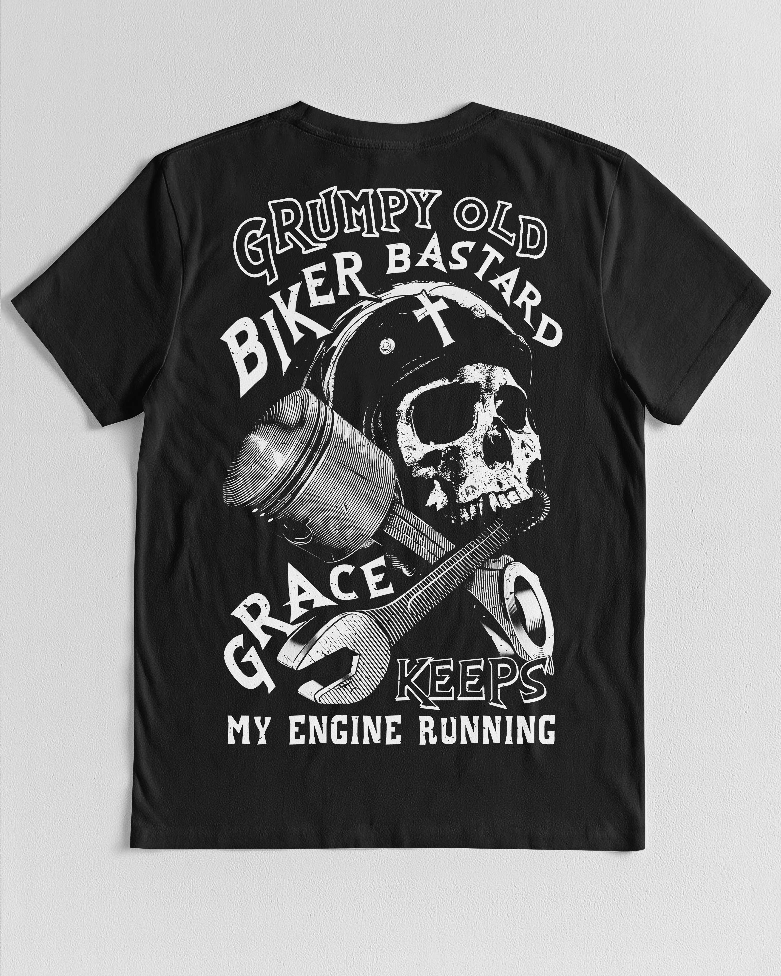 Grumpy Old Biker Bastard All Over Print T-Shirt
