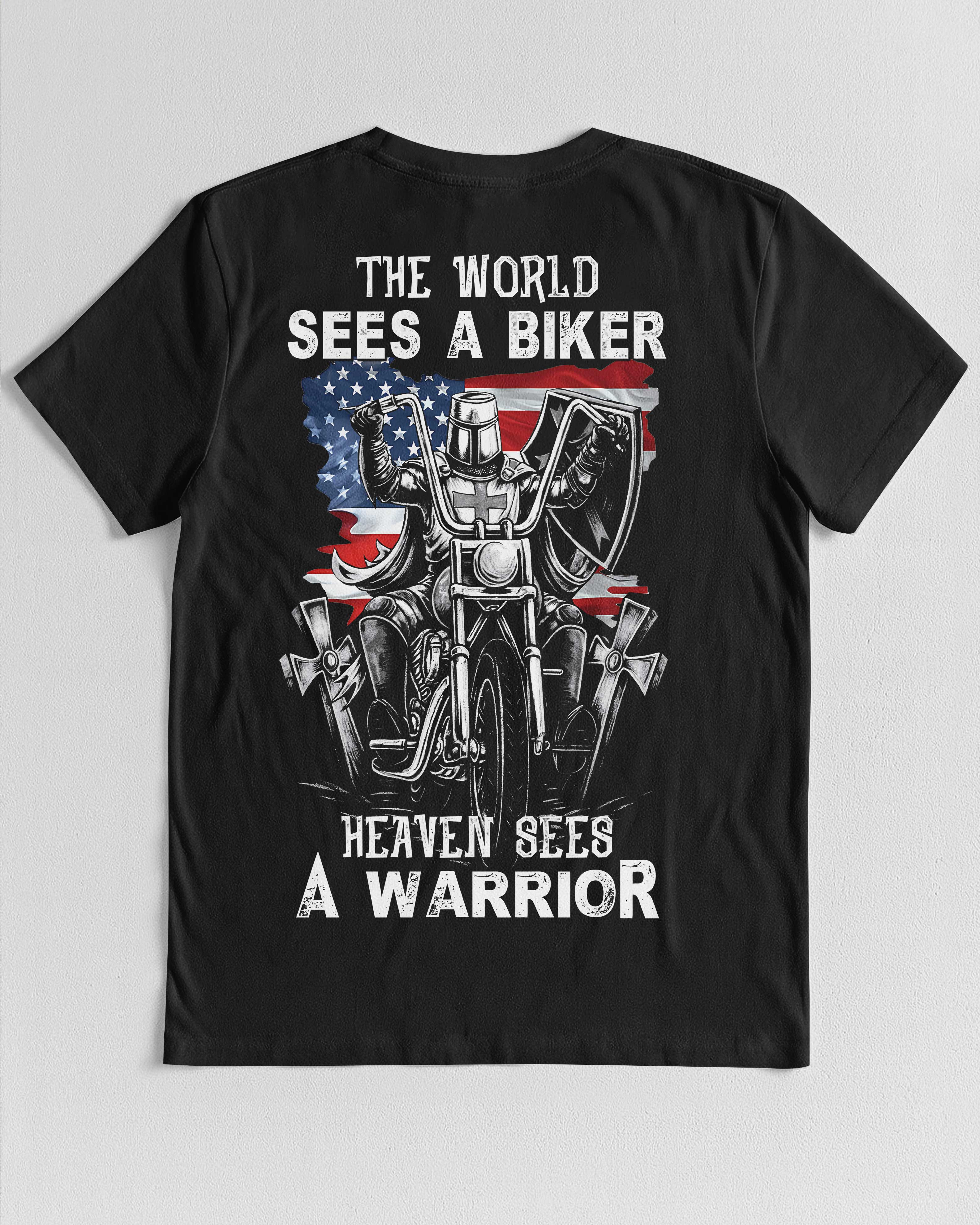 The World Sees A Biker All Over Print T-Shirt