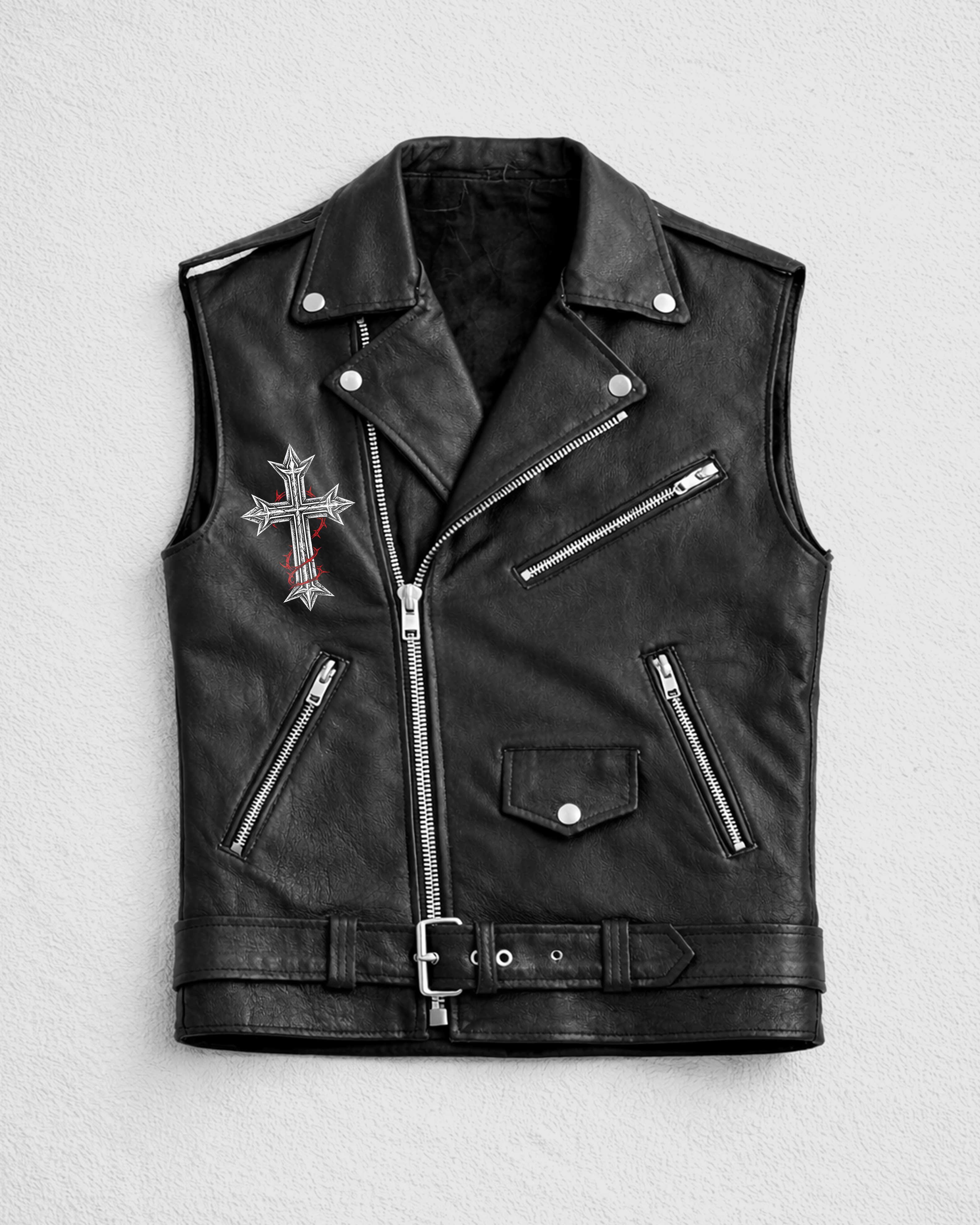 Heaven's Road Has No End Zip Leather Vest